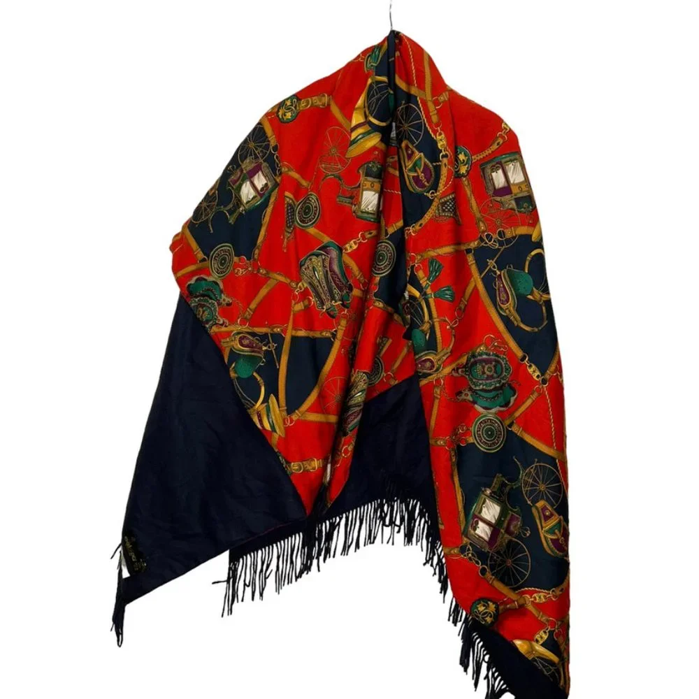 eskimo of Switzerland red blue Equestrian Horse Carriage Fox Horn Throw …